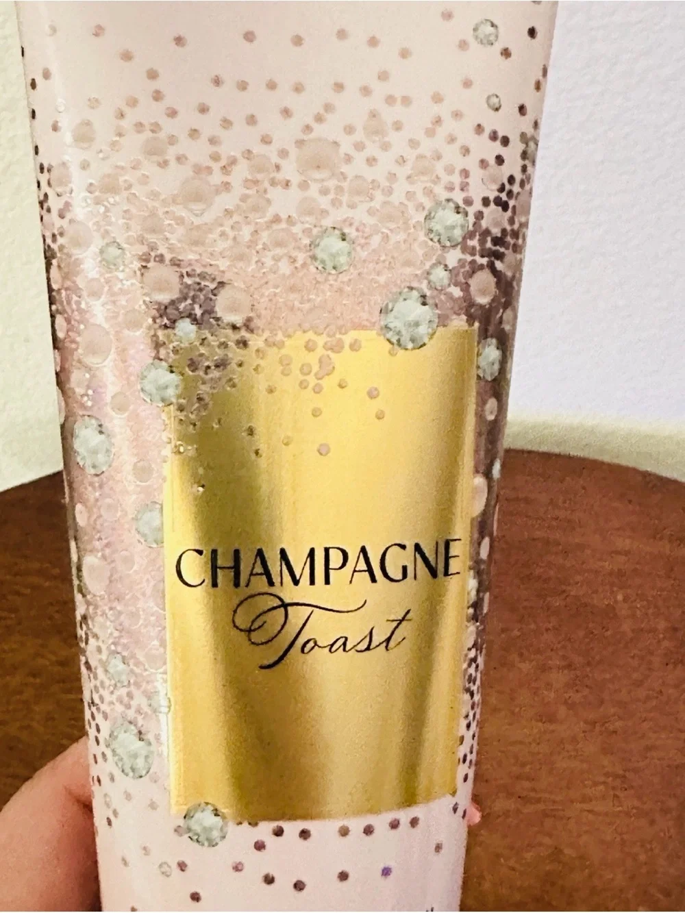 Bath & Body Works Champagne Toast Body Cream - Light Pink & Gold